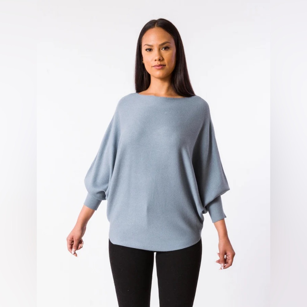 Kerisma Soft Light Blue Boatneck Dolman Sweater